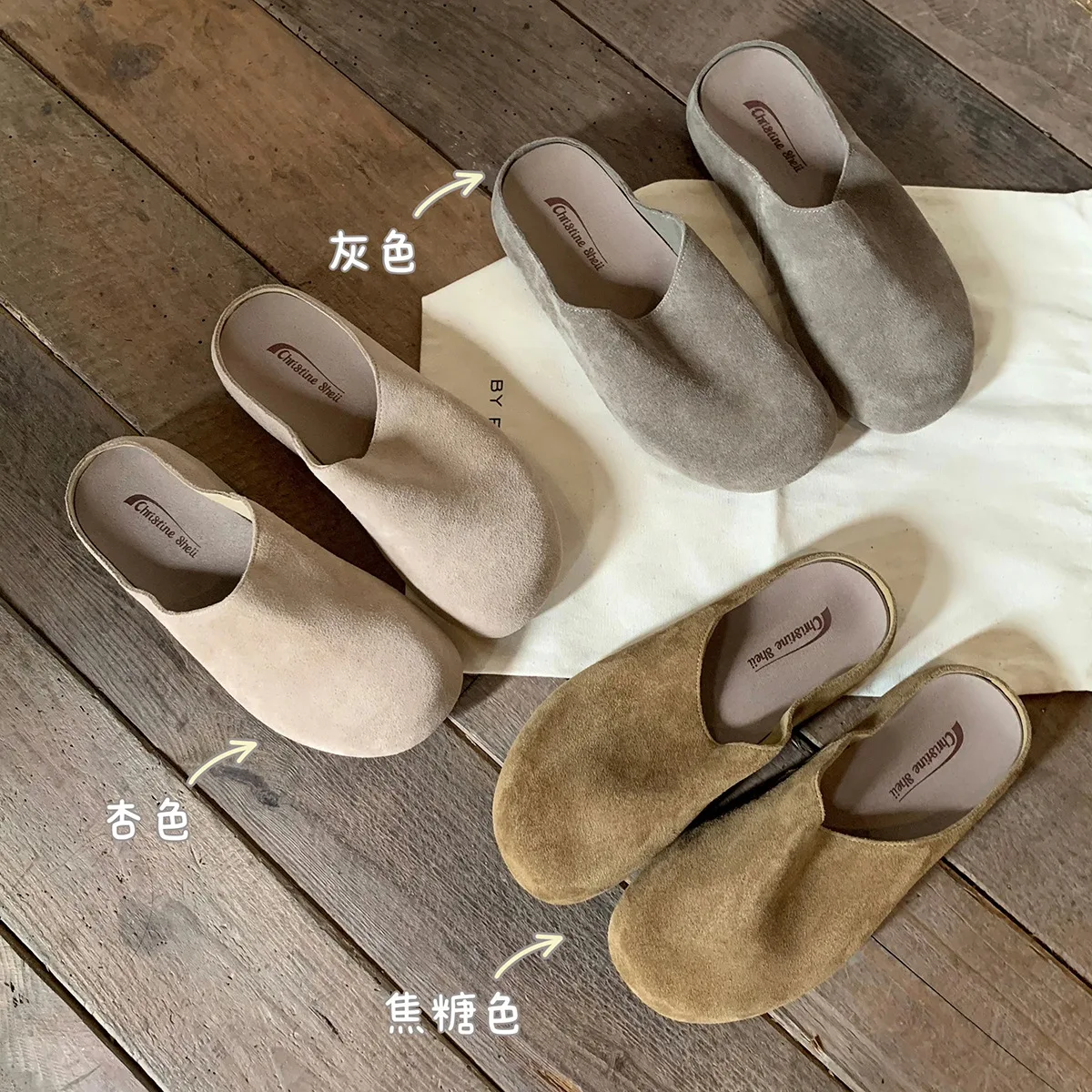 

Spring and summer lazy retro style thick soled lazy person with a half mop women wearing beach sneakers shoes for women sandals
