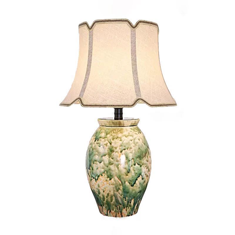 

New Chinese Jingdezhen Ceramic Table Lamp Handmade Desk Lamp for Bedroom Living Room Home Indoor Lighting Fixtures AC110-220V