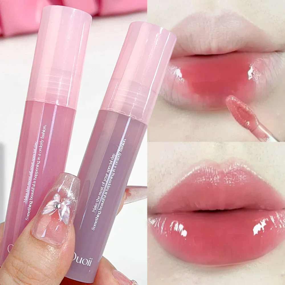 Nude Pink Mirror Lip Gloss Jelly Red Water Light Glossy Waterproof Moisturizing Lipglaze Liquid Lipstick Lasting Makeup Cosmetic