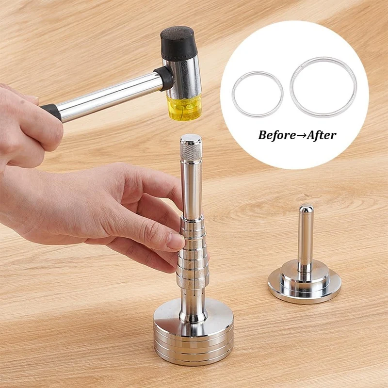 WENS 1Set Sieraden Gereedschap Zinklegering Ring Maat Richter Ring Brancard Reducer Vergroter Maat Aanpassing Tool Voor Sieraden reparatie