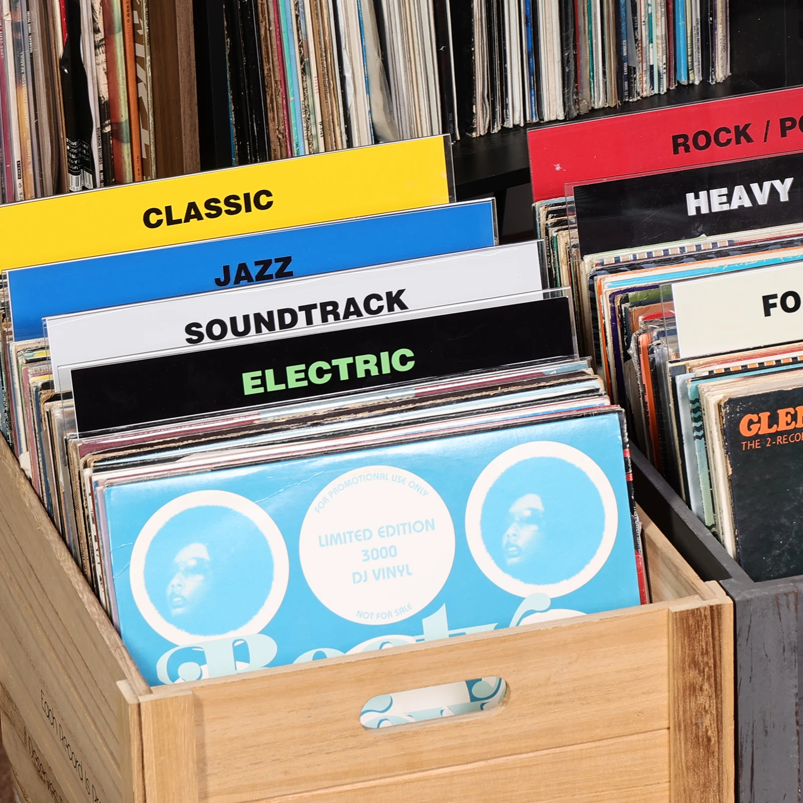 حار 12 بوصة سجل فواصل المنظم تبويب الاكريليك بطاقات تخزين LP منظمة تصنيف بطاقة شفافة الفينيل مؤشر العلامة