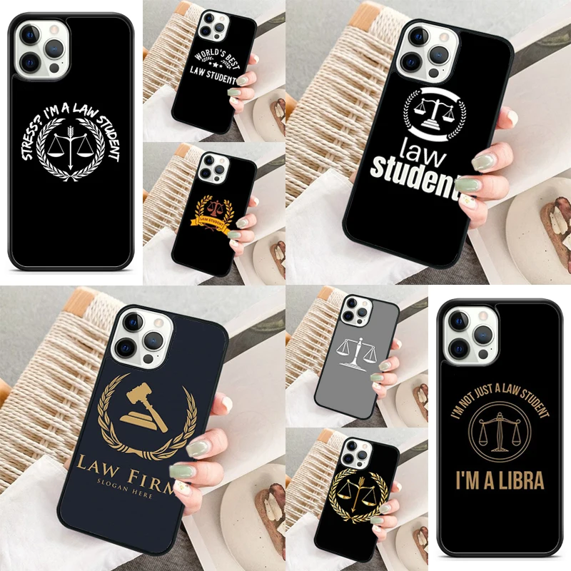 Coque de téléphone pour iPhone 17 Air 16 15 14 11 12 13 Pro MAX Plus, étudiant de droit, avocat, juge