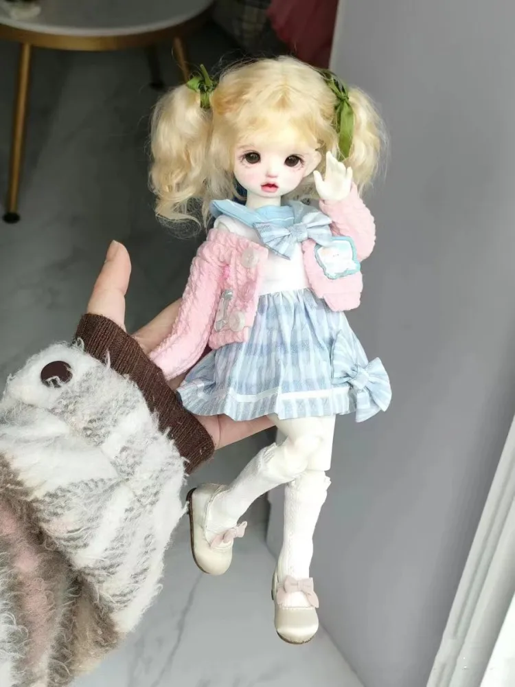 Roupa de saia doce para boneca BJD, roupas para bonecas 1:6, cardigã e meias, acessórios para bonecas