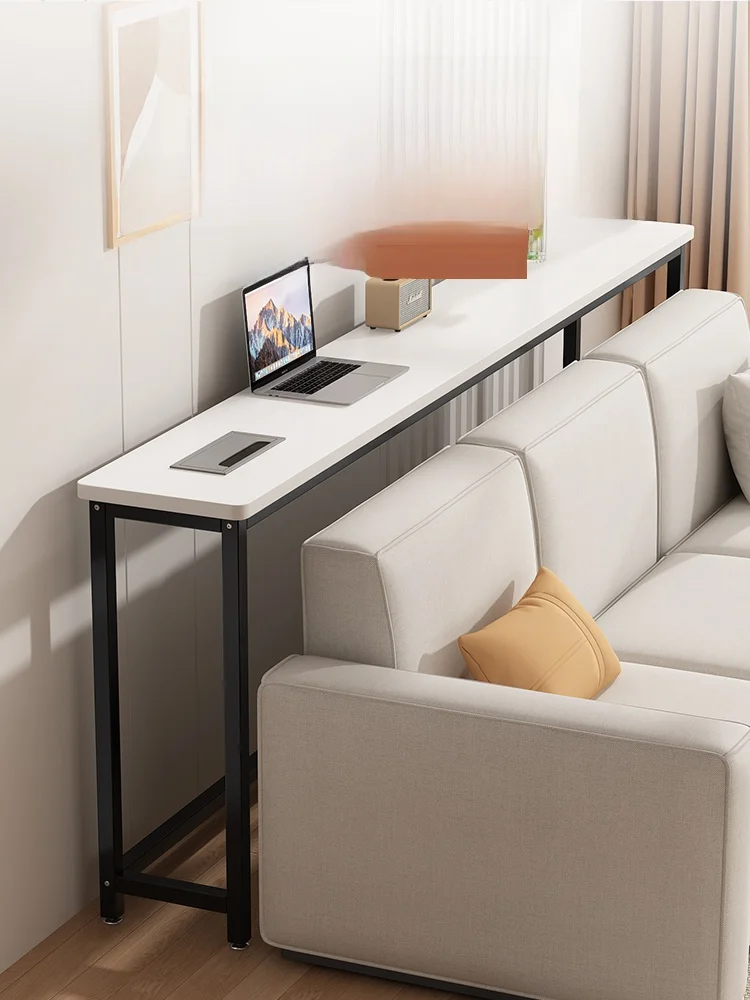 simple-modern-sofa-back-storage-rack-long-narrow-table-bedroom-bedside-round-corner-with-wireslot-metal-floor-standing-shelf
