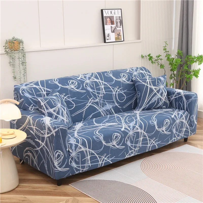 Stretch Floral Couch Cover Sofa Covers Washable Furniture Protector for Dogs Corner Sofa Skirt 1/2/3/4 Seater Sofa Slipcovers