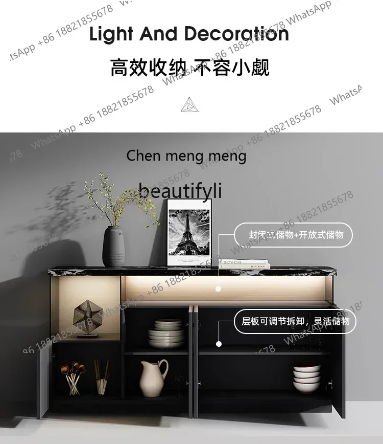 SS new styleItalian solid wood dining side integrated storage living room wall tea cabinet low cabinetss 7486 ss 7486