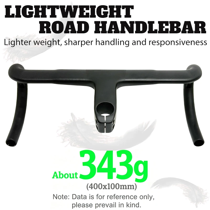 Aero Carbon Integrierter Rennrad-Lenker mit Vollständiger Interner Kabelführung, Passend für OD1 OD2, 28,6-31,8mm Gabeladapter für Rennräder – Detail 7