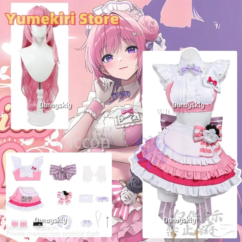 

Anime Game NIKKE：The Goddess Of Victory Cosplay Dorothy Doro Coffee Maid Costume Kawaii Pink Ruffles Bow Cake Dress Halloween