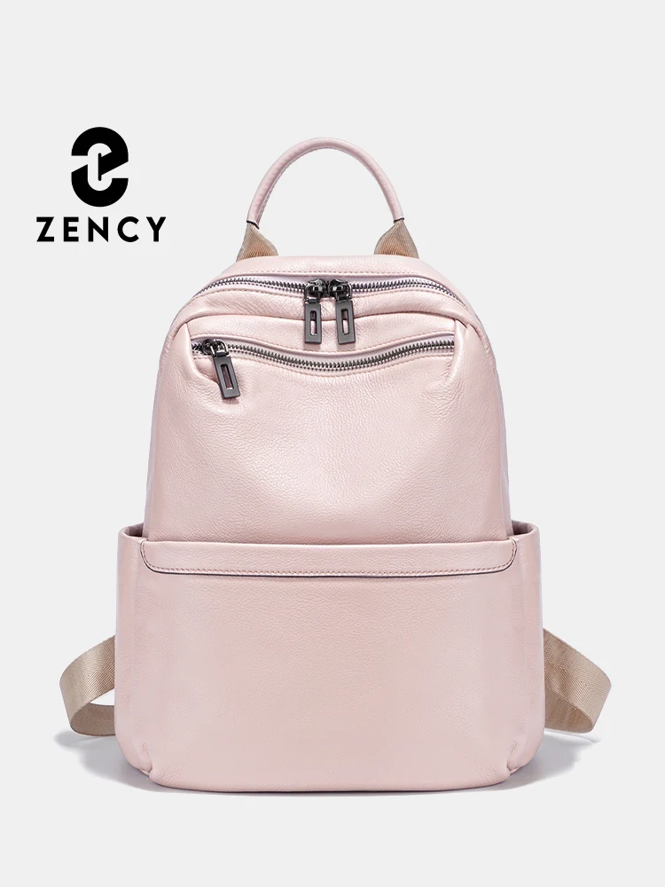 

Zency Women's Soft Leather Backpack Genuine Large Capacity Travel Rucksack Knapsack For Ladies Multi-compartment Shoulder Bags