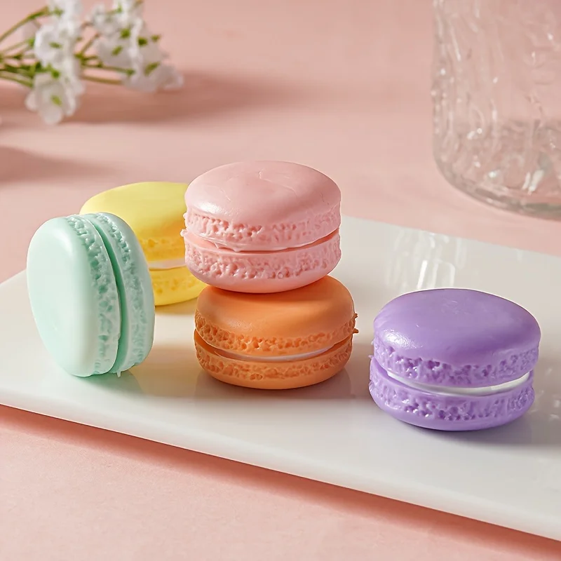 3 Stück 3,5 cm realistische gefälschte Macaron-Modellbonbons – französische Dessert-Requisite aus PVC für Präsentation, Fotografie, Partydekoration und TikTok-Videos – Detail 10