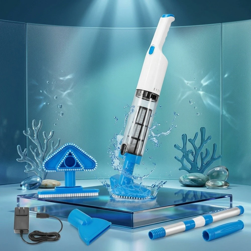 Handheld Pool Vacuum with Rechargeable Battery for Above Ground Pools and Inground Pools Portable Cleaning Solution
