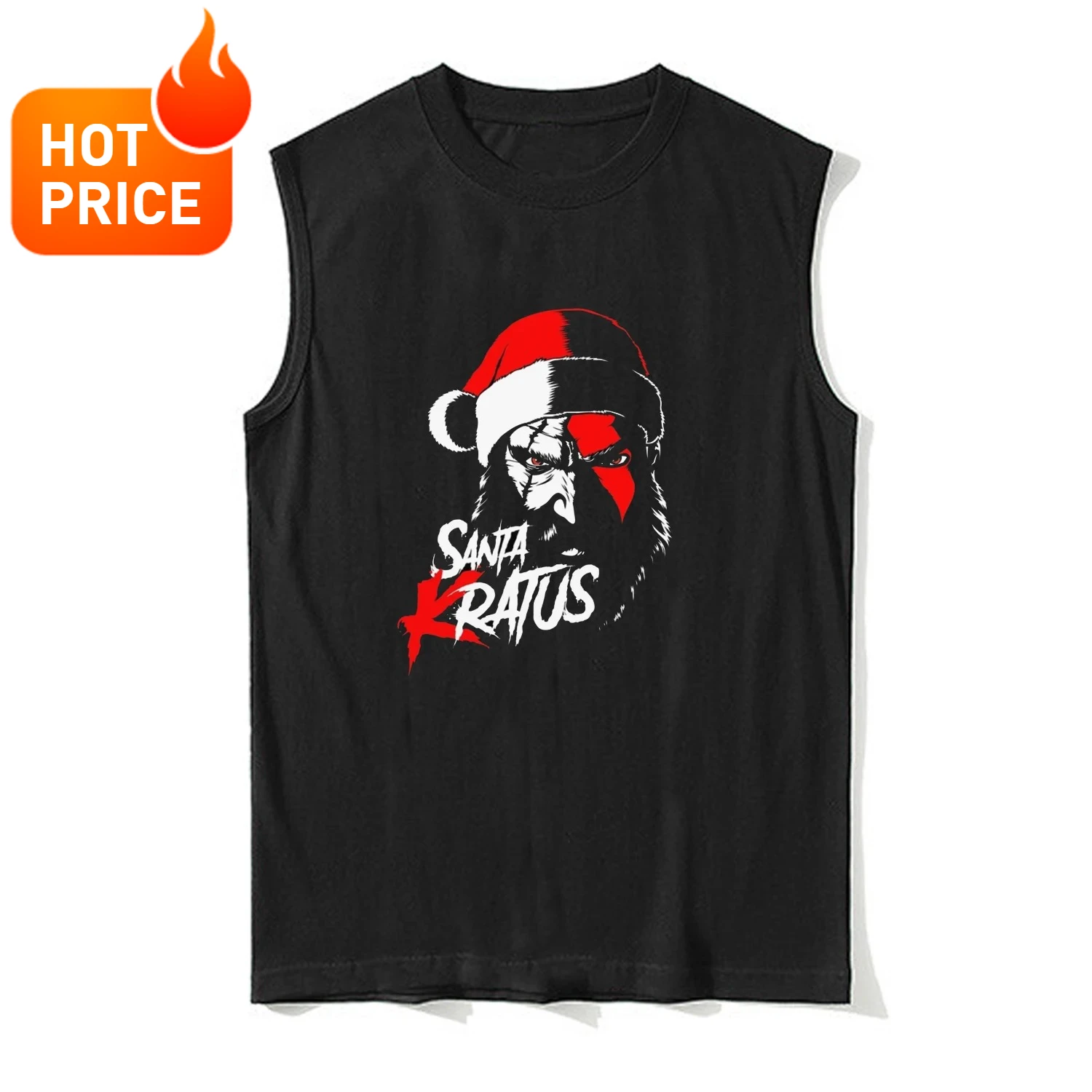 

Новинка Santa Kratus Tank Top, новые жилеты с круглым вырезом из 100% хлопка, повседневные мужские майки, футболка без рукавов, модная уличная одежда