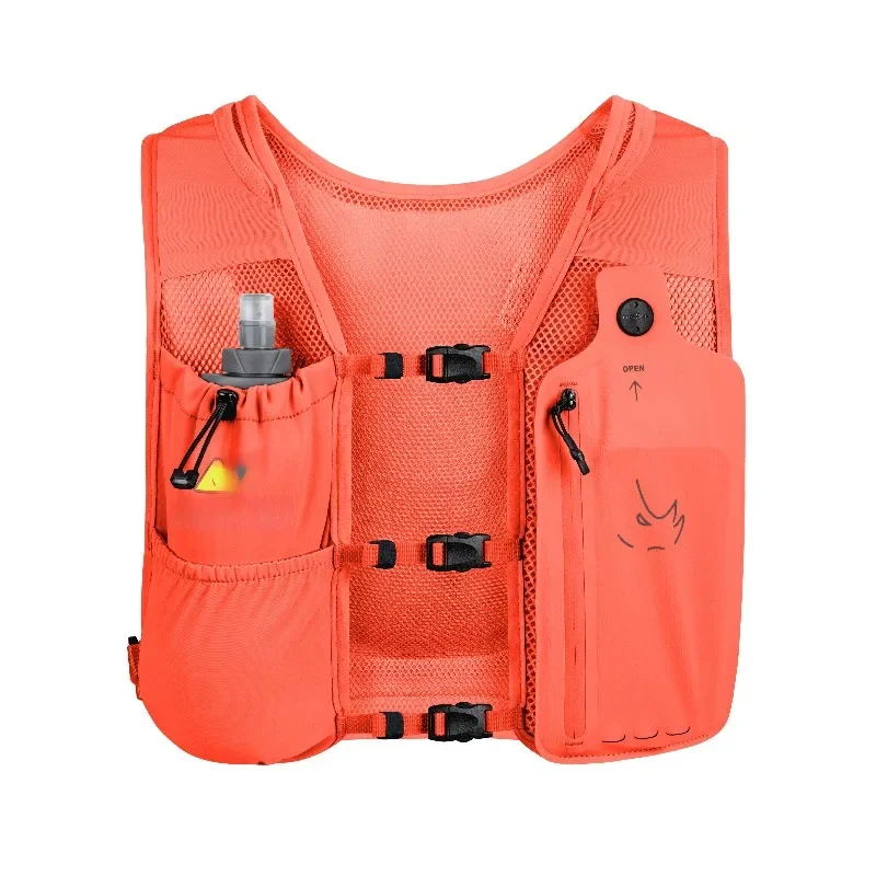 Lightweight Adjustable Multi-Pocket Hydrating Backpack with Magnetic Phone Case Running Vest