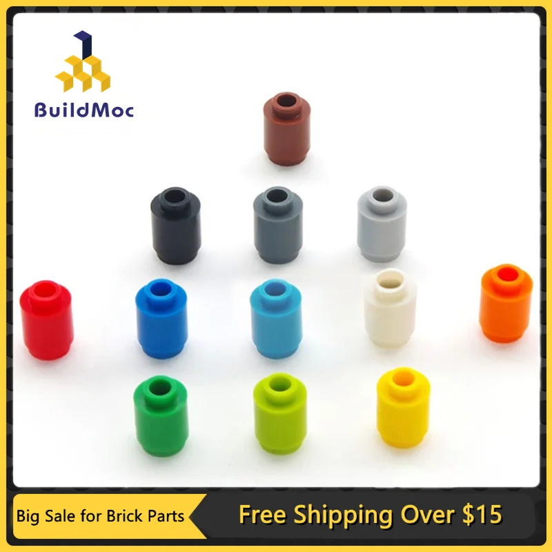 50pcs DIY Blocks Building Figures Bricks Cylinder 12Color Educational Creative Size Bricks Bulk Model Toys for Children