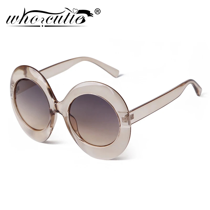 Fashion Oversized Round Sunglasses Women Luxury Brand Designer Vintage Clear Pink Leopard Frame Circle Shades Sun Glasses Female image 2