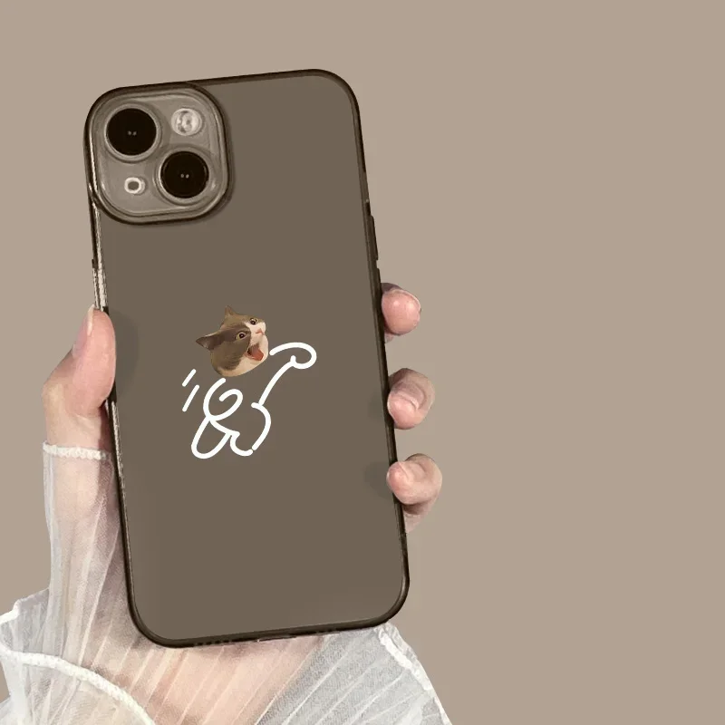 Funny Matchstick Men Dog Cat Phone Case For iPhone 17 16 15 13 11 12 14 Pro Max Mini 7 8 Plus SE X XS XR 17E Clear Covers Fundas