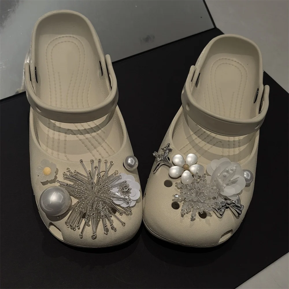 Fashion 1 Set Fairy Style Ballet Shoe Charms with Cat Eye Se