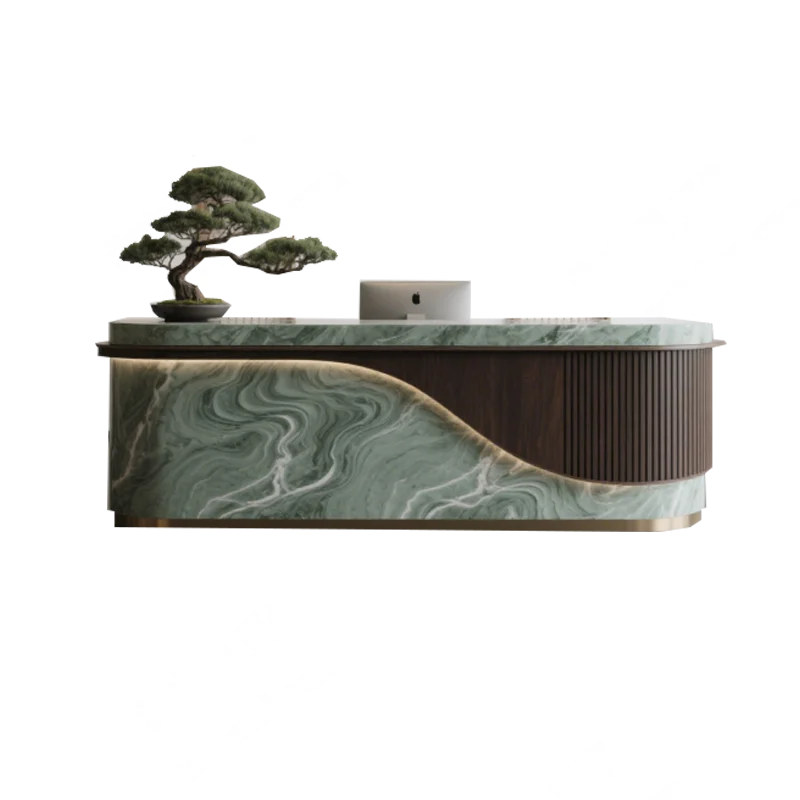 Factory Direct 2026 Top RatedMedical and Dental Clinic Front Desk Modern Paint Company Hotel Reception Desk Beauty Salon checkou