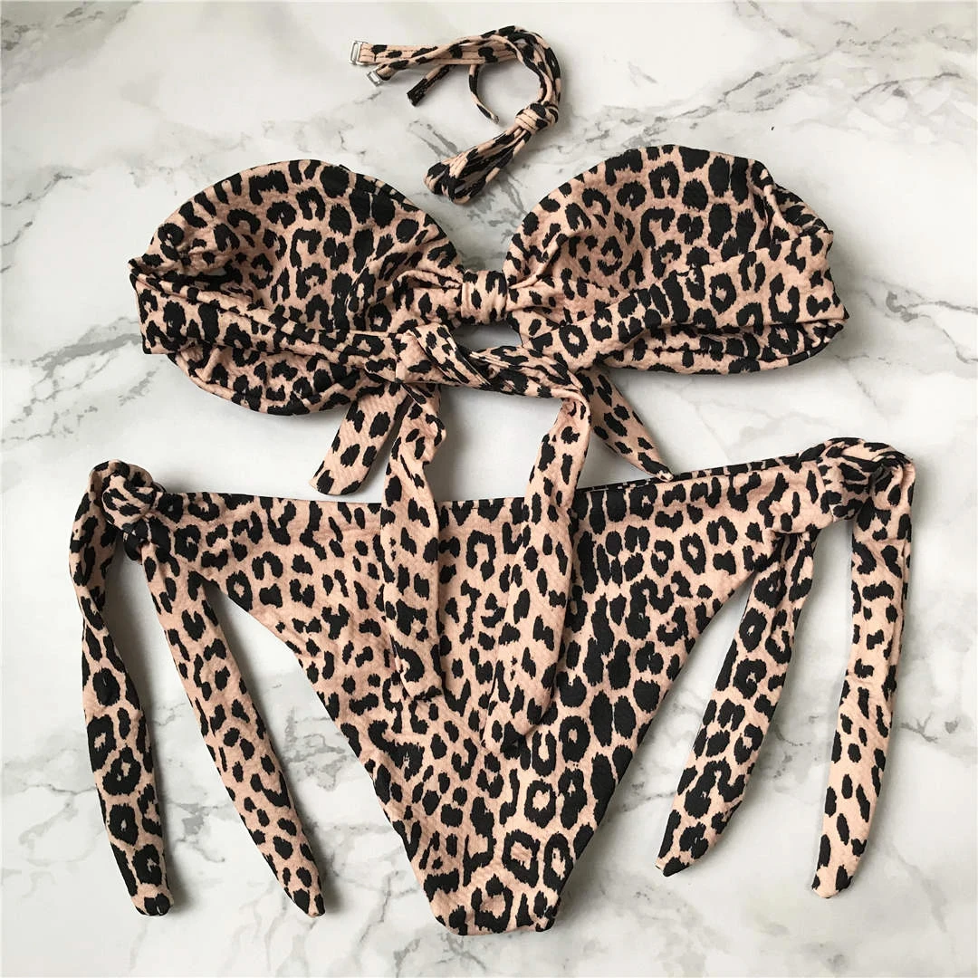 Sexy Leoparden-Polka-Dot-Bikini mit Knoten, brasilianischer Stil, Damen-Badeanzug, zweiteiliges Bikini-Set, Badebekleidung, Badeanzug V643 – Detail 20