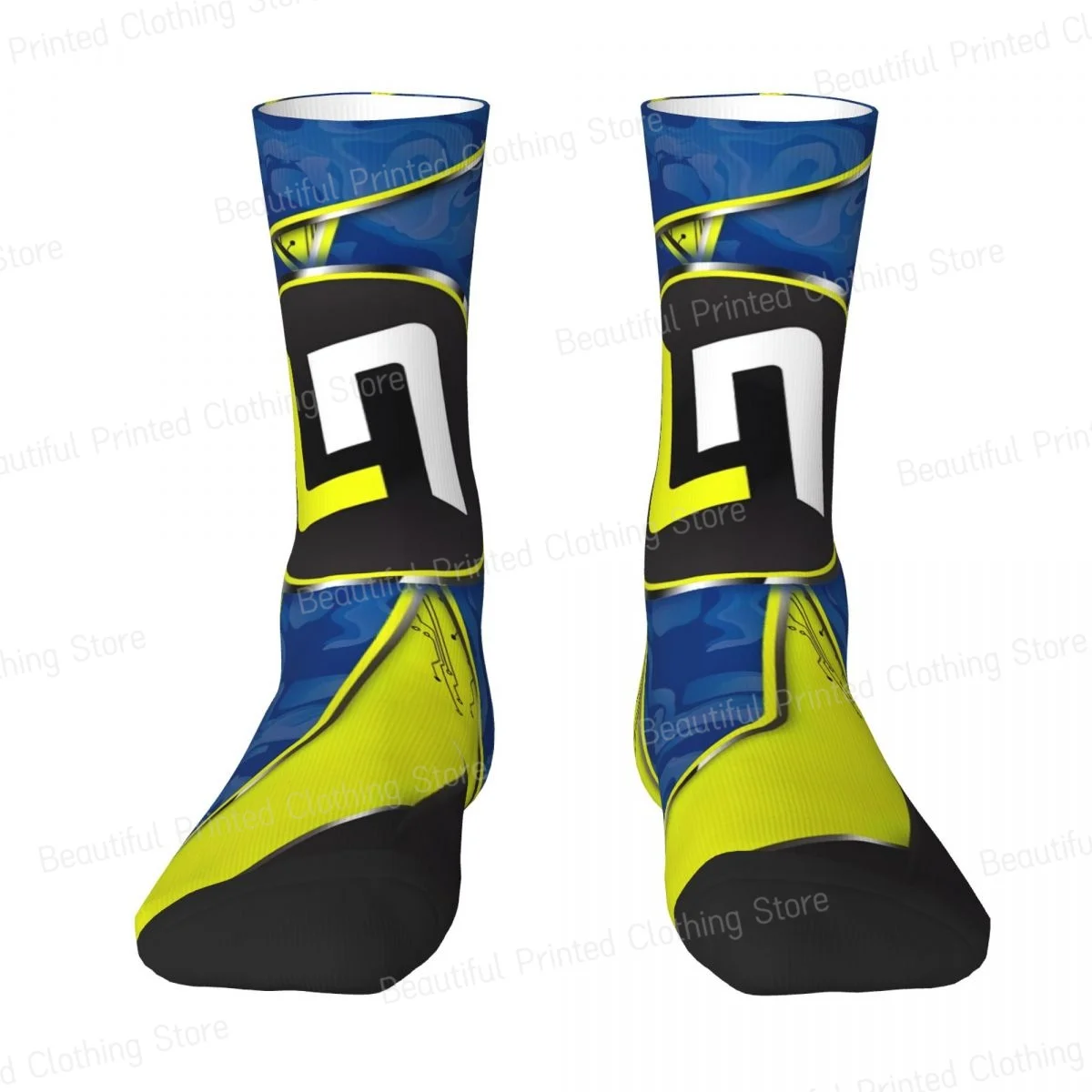 Lando Norris Helmet Men Women Round neck Socks Outdoor Novelty Four Seasons Stockings Gift