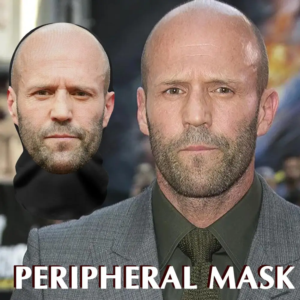3D Printed Full Face Visual Mask Realistic Celebrity Performer Face Mask Props Costume For Party Supplies Cosplay