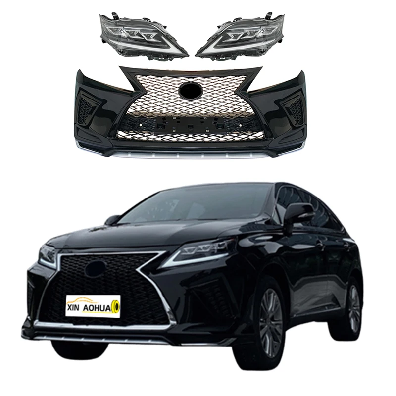 

Latest Product Bumper Kit for Lexus RX 2009-2015 Upgrade 2016RX Body Kit Front Bumper Headlight Grille