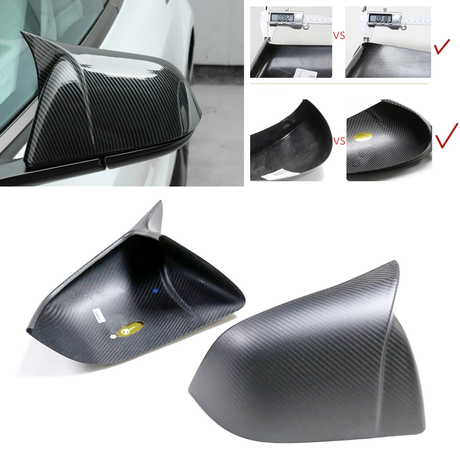 

Rearview Mirror Cover For Tesla Model Y 2020 2021 2022 2023 Car Exterior Shell Rear View Caps Add On Type