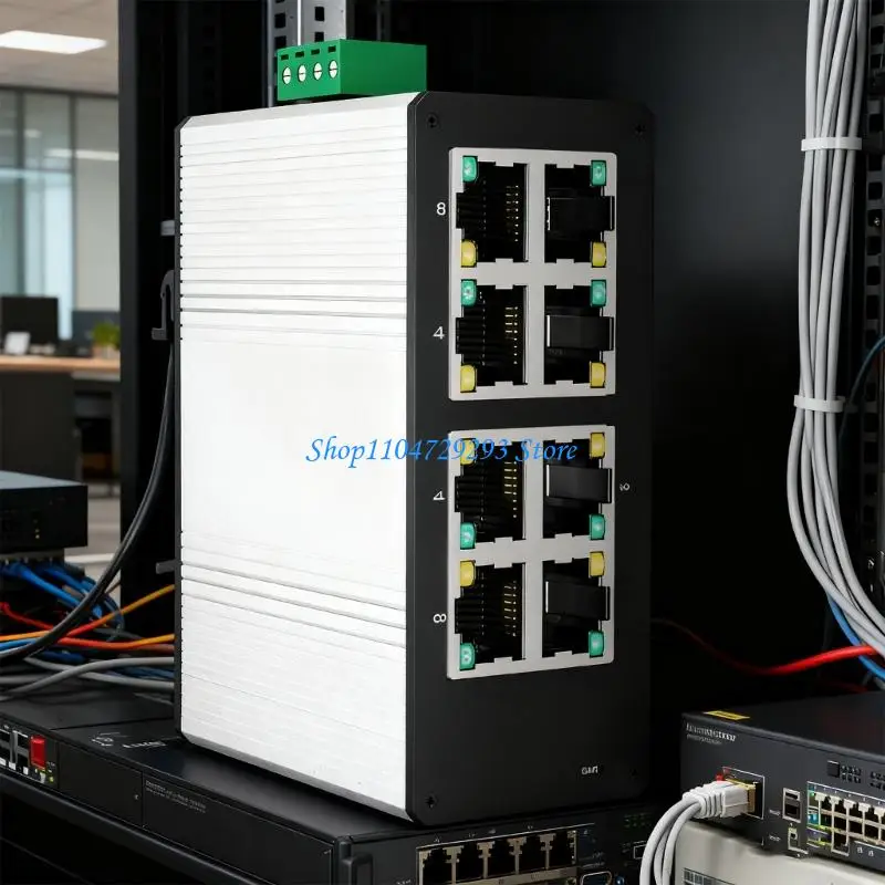 Y2GD ملف تعريف نحيف 8 منافذ جيجابت إيثرنت مفاتيح إسكان معدني صناعي نقل بيانات سريع بدون طاقة متضمنة