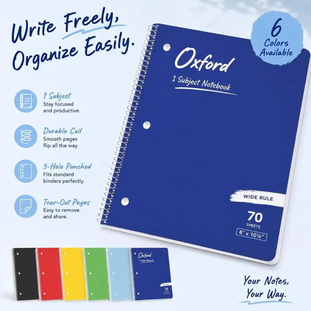 4Pcs Thickened Notebook Horizontal Line Inner Page 70 Sheets Exercise Book Flip Over Design Time Management Diary Weekly Planner