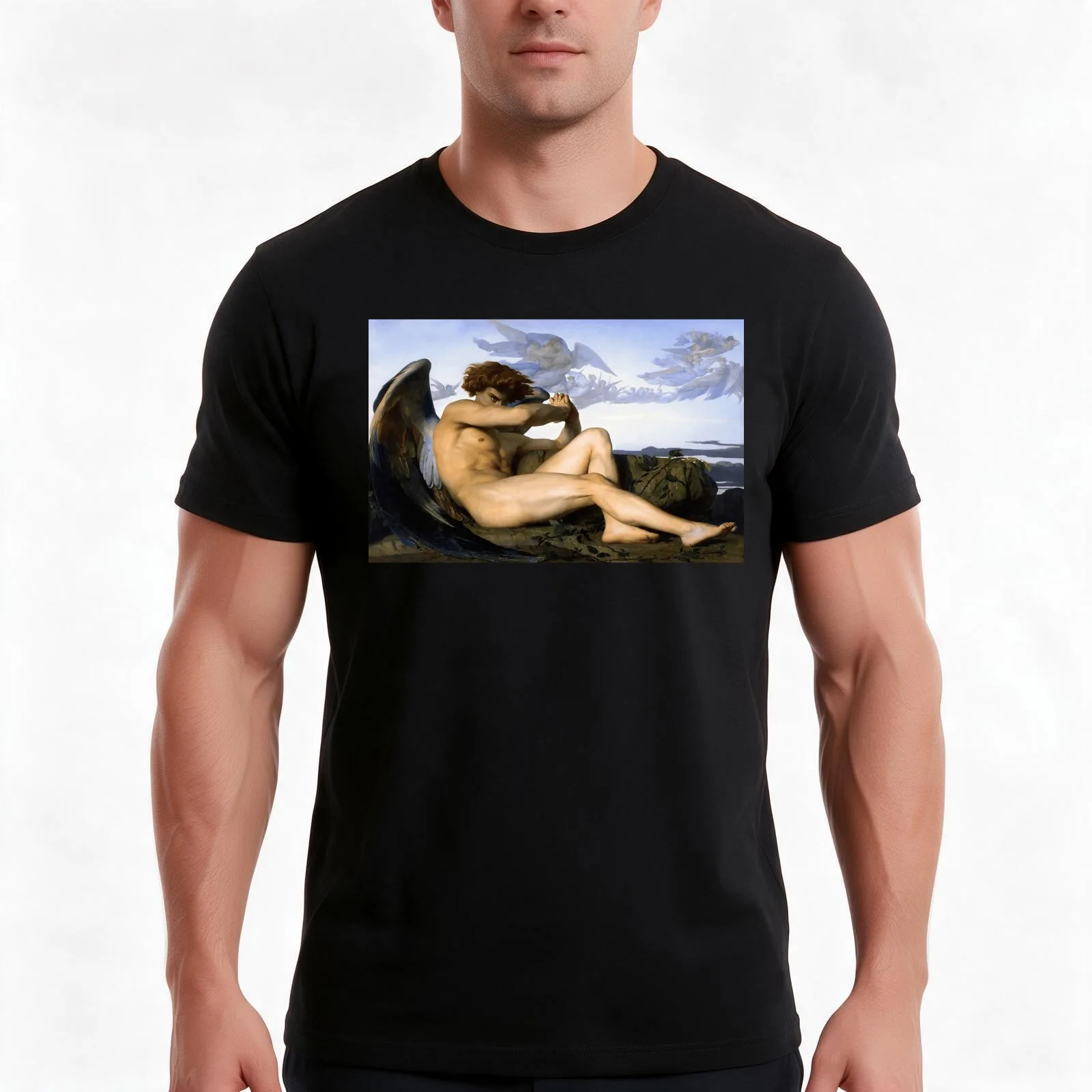Fallen Angel Alexandre Cabanel Men T Shirt t shirts with prints