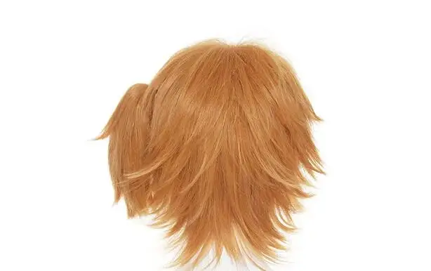 Cosplay Pruik 35Cm Korte Oranje Pruik Met Paardenstaart Cosplay Anime Cosplay Pruiken Hittebestendige Synthetische Pruiken