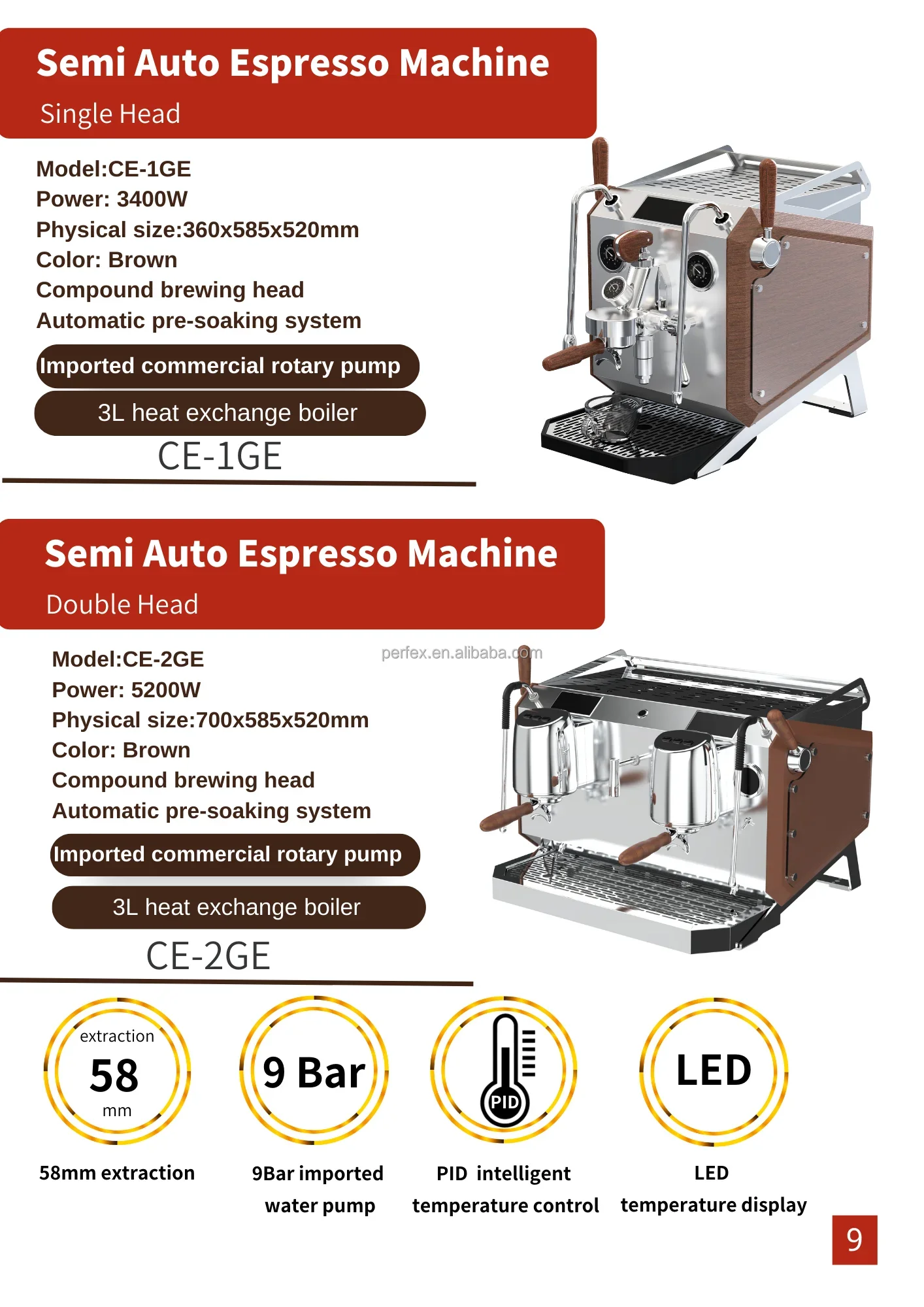 TLF 2023 Semi Automatic Espresso Machine Commercial Espresso Machine Manual Control