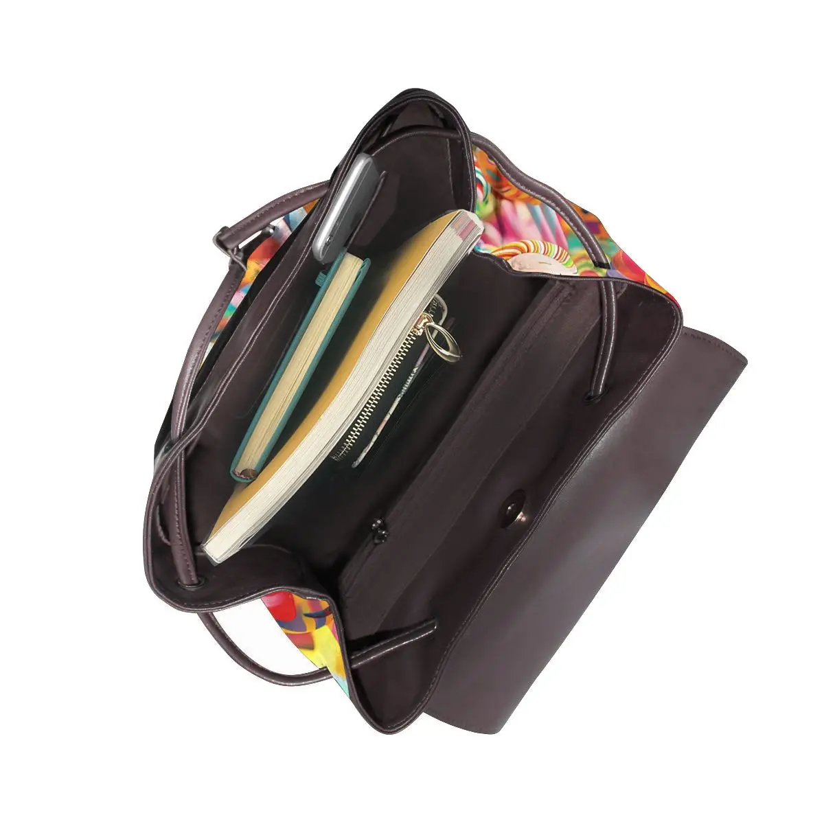 스틱 위의 기발한 얼굴 3D 패턴 새로운 여성용 배낭 디자이너 고품질 가죽 심플 패션 대용량 배낭