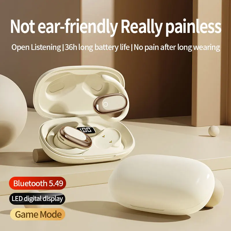 

BT16 TWS Wireless Bluetooth Ear Hook Earphones Noise Cancellation HD Calling Headphones HiFi Earbuds With Mic For Smart Phone