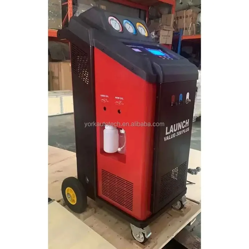 Mejor precio Valor de lanzamiento 300Plus máquina de CA para todos los coches valor 500Plus R1234YF R134A máquina de recuperación A/C