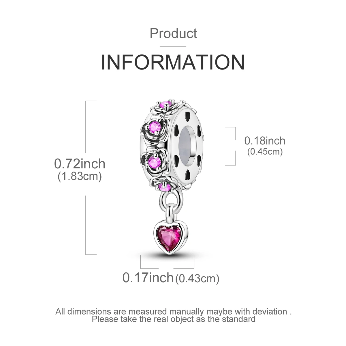 Charms passend für Originalperlen, 925er Sterlingsilber-Clip-Charms, Zirkon-Silikon-Abstandshalterperlen, passend für Armbänder, Damen-DIY-Geschenk – Detail 37