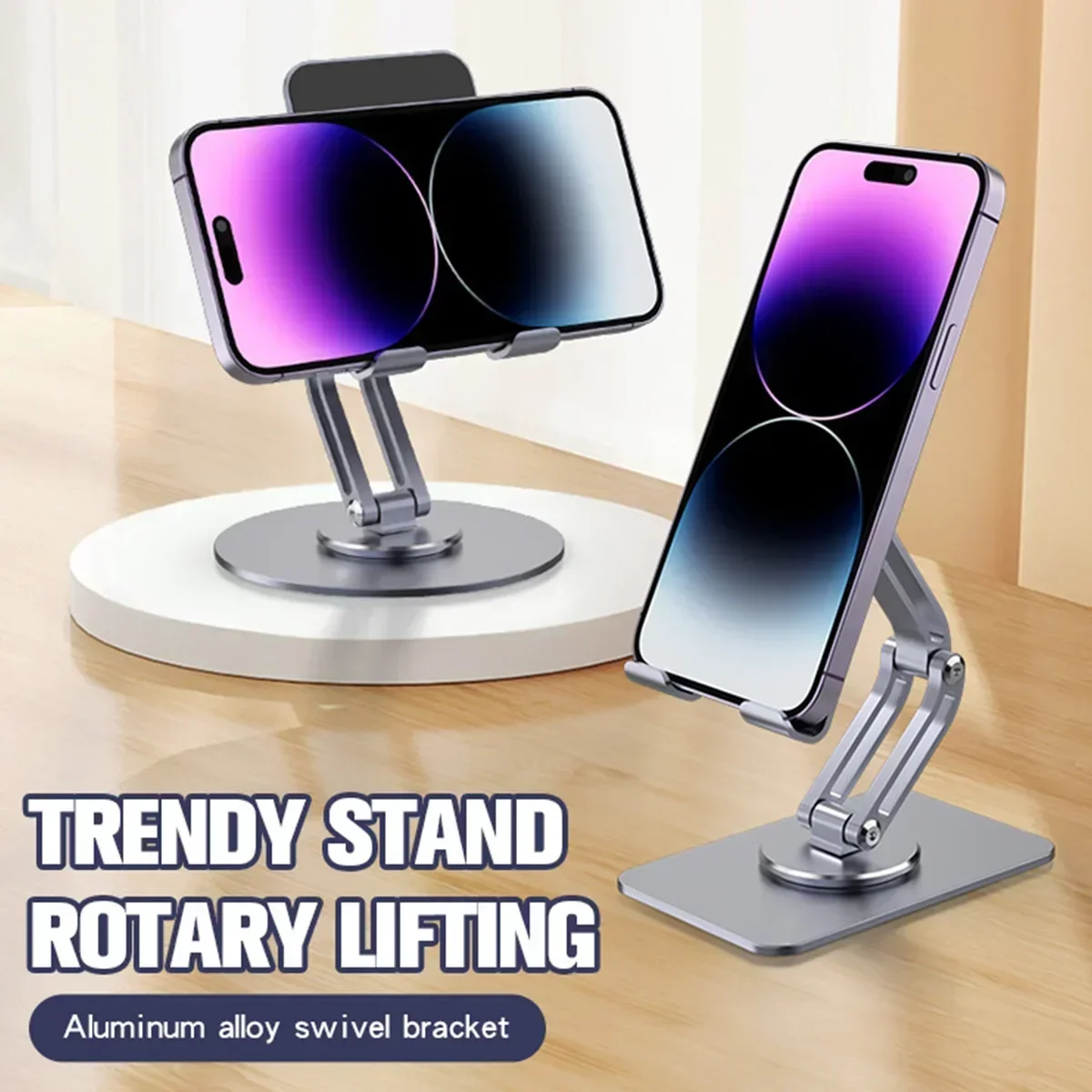 

Desktop Phone Holder with 360° Rotation and Multiple Functions