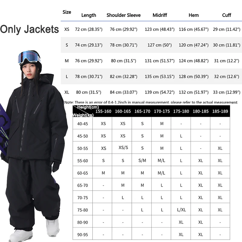 2026 New Winter Windproof Top Waterproof Outdoor Skiing Jackets Breathable Sports Women Men Solid Snowboarding Snow Ski Clothes