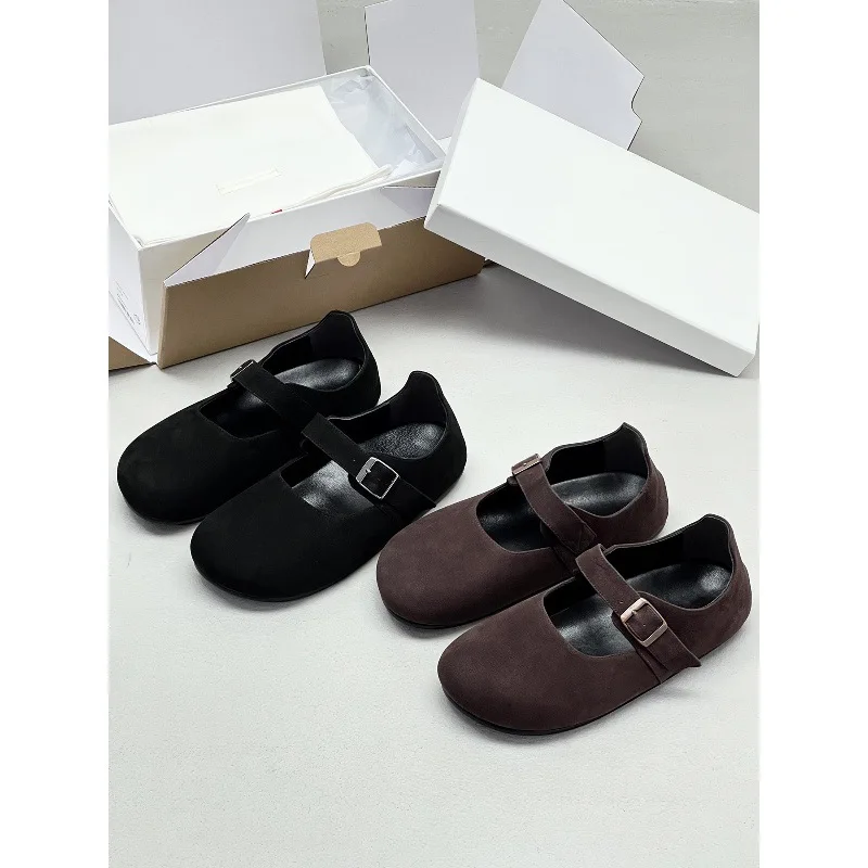 Dave&di Minimalist Fashion Retro Interior Height Mary Jane Shoes Women's Spring Summer Shoes Flat Leather Flat Shoes For Woman