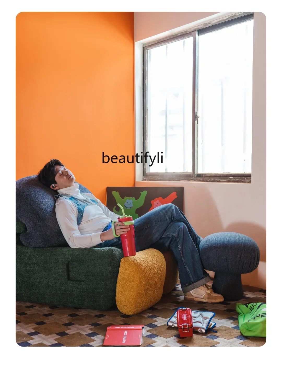 TTT  Original module sofa living room creative free combination modern designer lamb wool
