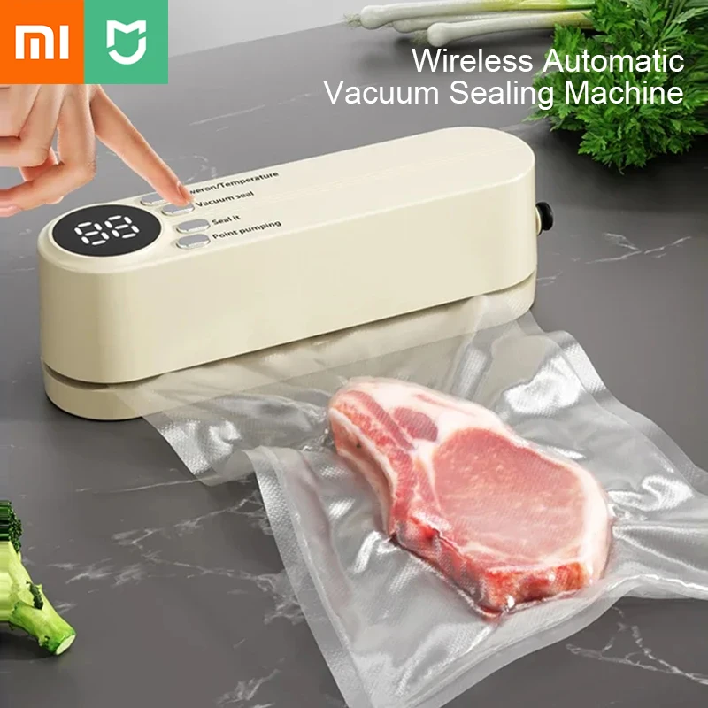 Xiaomi Mijia Wireless Automatic Vacuum Sealing Machine Household Small Portable Food Packaging Laminate Machine Preservation NEW
