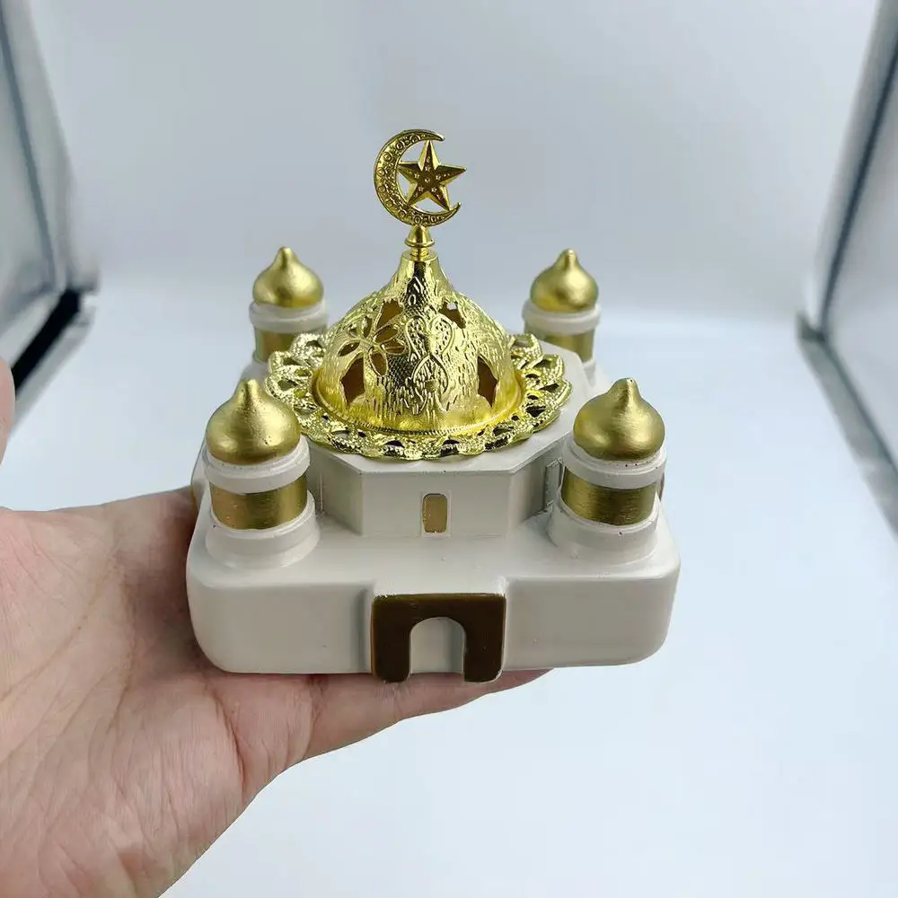 Resin Islamic Mosque - Incense Stick Burner Holder Censer for Ramadan Muslim Festival Home Decor