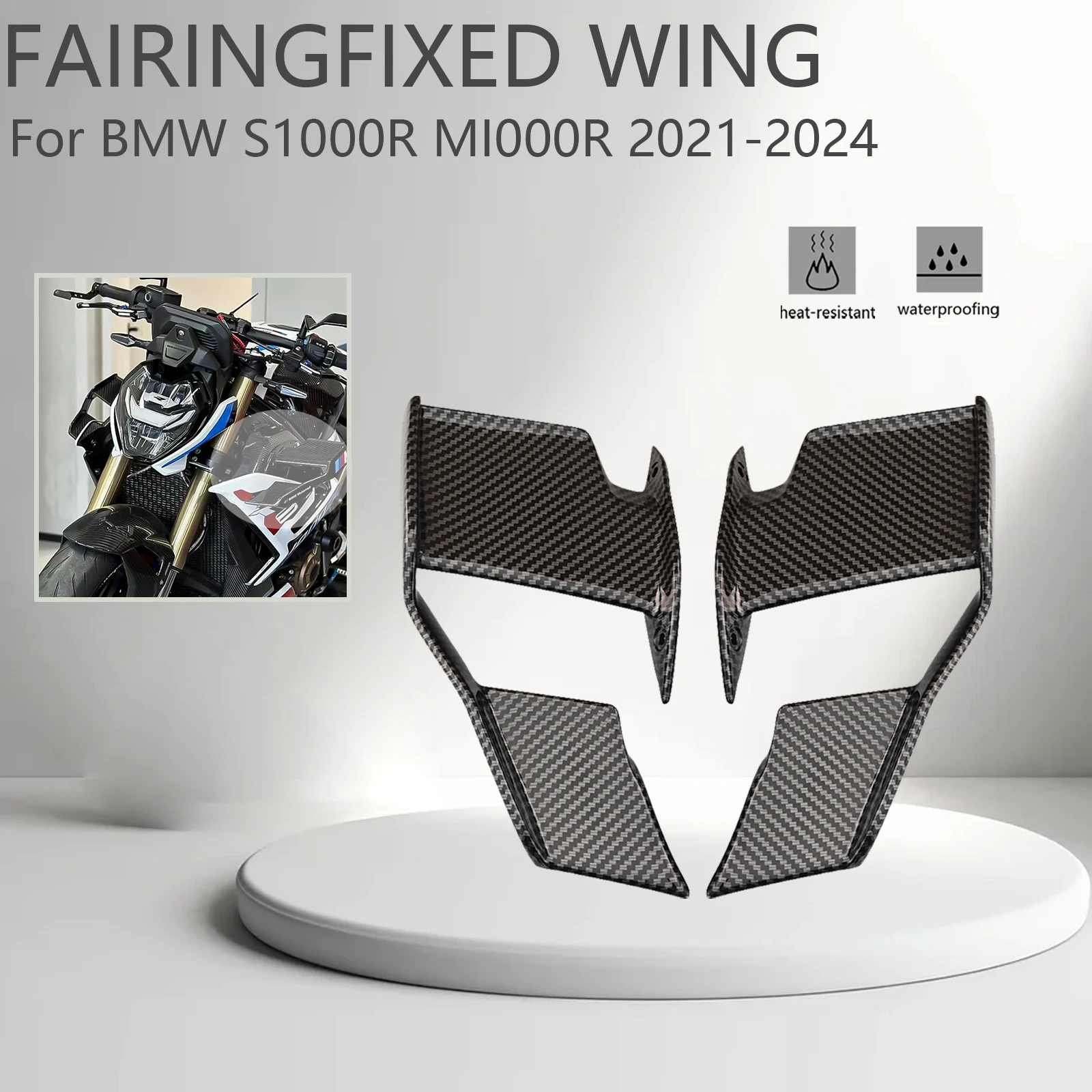 

NEW Fairing Fixed Wing For BMW S1000R M1000R S1000 R M1000 R 2021 2022 2023 2024 Motorcycle aerodynamic side spoiler