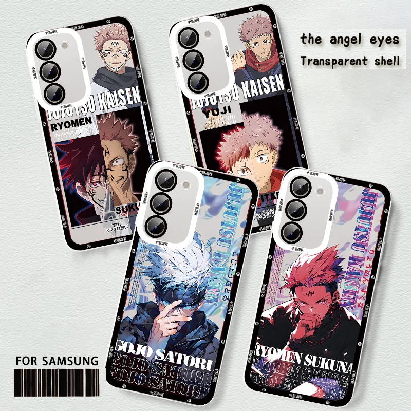 Jujutsu Kaisen Fushiguro Megumi Angel Eye Phone Case For Samsung S10 S20 S21 S22 S23 S24 Note 10 20 M22 M23 M54 M60 Translucent