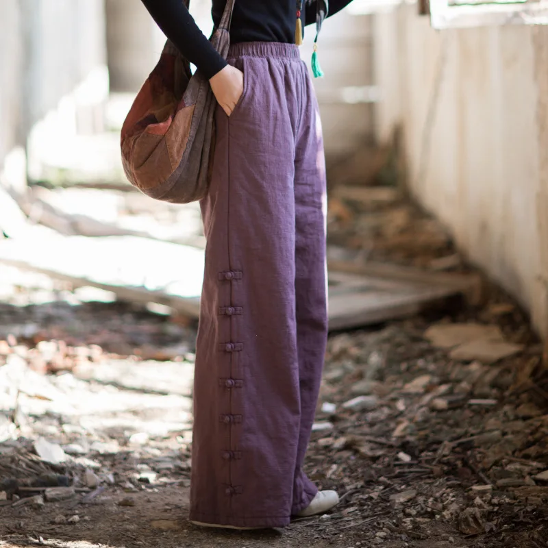 بنطال مبطن من الكتان الشتوي لعام 2025: تصميم أصلي، متعدد الاستخدامات ومقاس الساق المستقيمة #2