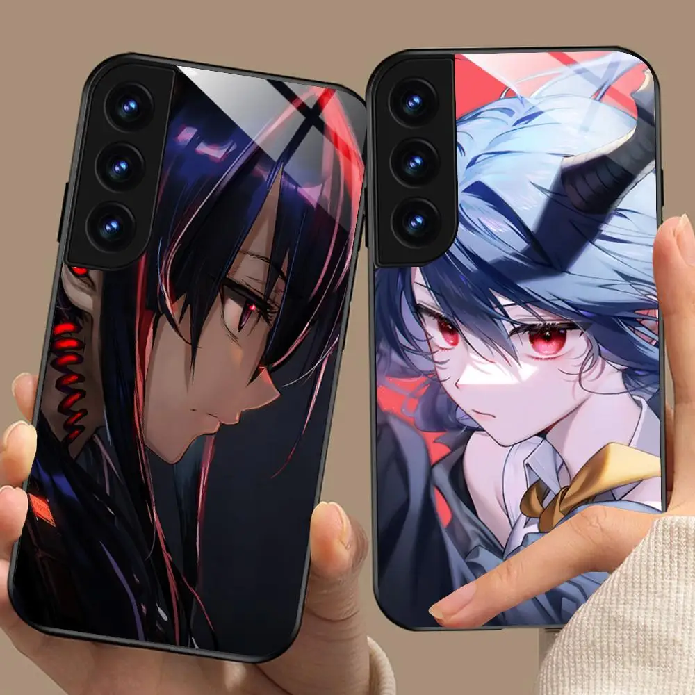 

Чехол для мобильного телефона Arknights Chen Glass для Samsung Galaxy S26 S25 S24 S23 S22 S21 S20 Note20 Plus FE Ultra, красочный чехол