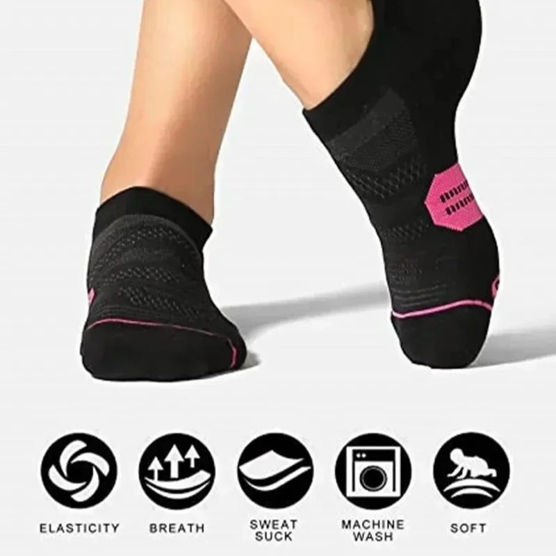 1/2/3 Pasang Kaus Kaki Kompresi Olahraga Pria Wanita Untuk Plantar Fasciitis, Tumit Tumbuh, Nyeri Lengkung Kaki, Kaus Kaki Pergelangan Kaki Venous Nyaman