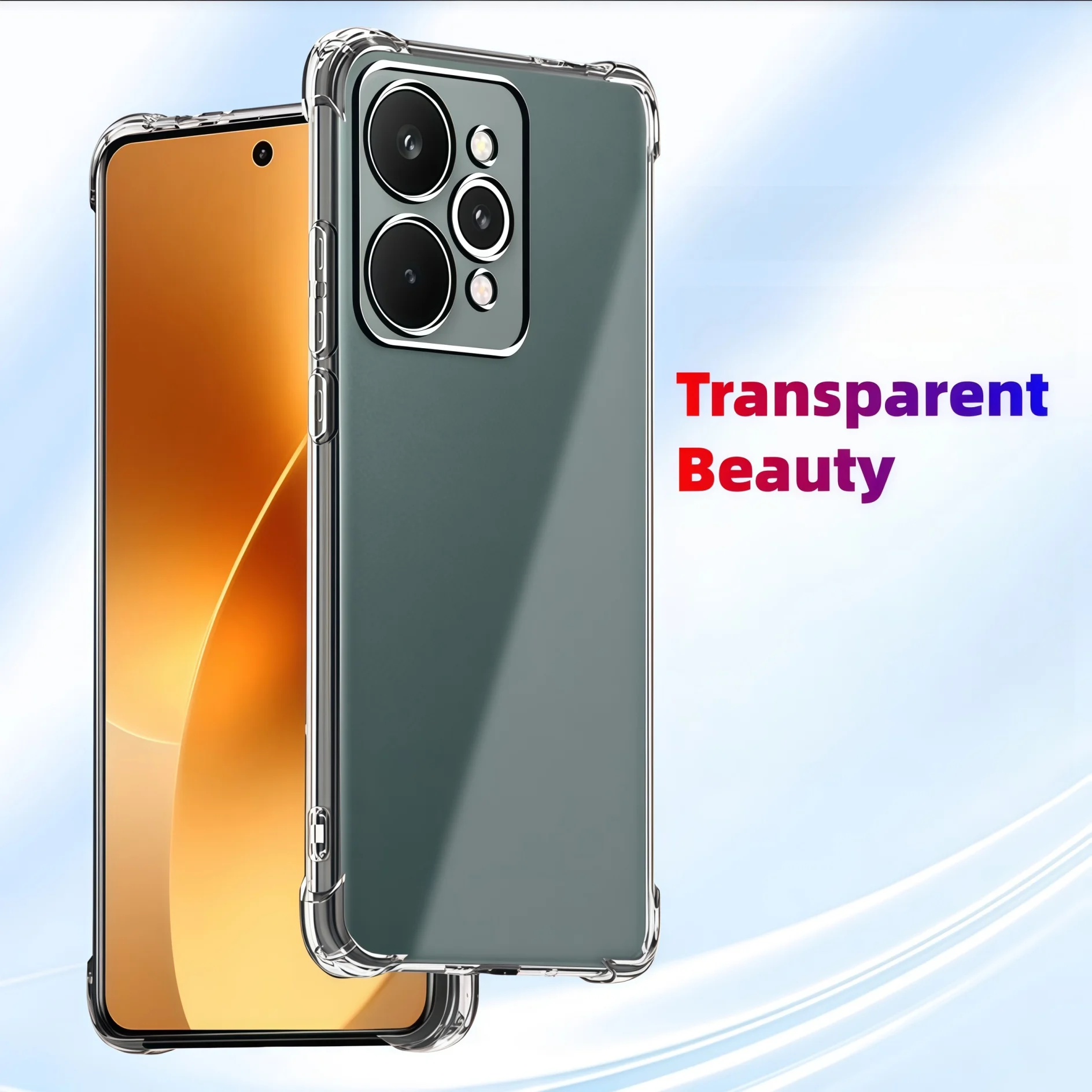 حافظة هاتف شفافة مقاومة للصدمات من مادة TPU لهاتف Realme 15/15 Pro/14 Pro/14 Pro+/ 14X/13 Pro/13 Pro+ (شفاف) #1