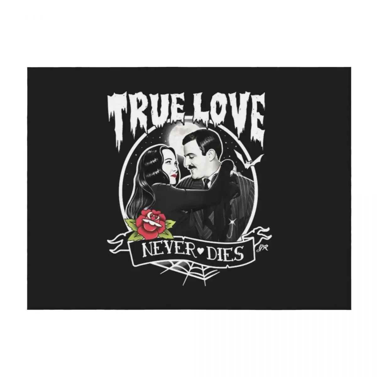 

Morticia and Gomez Throw Blanket Beach Multi-Purpose Weighted Softest Blankets