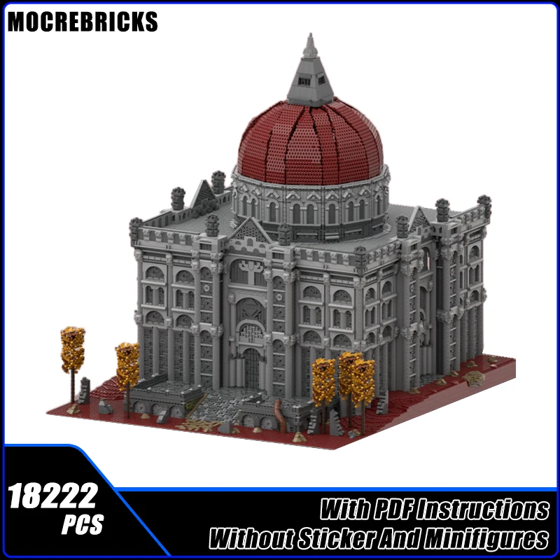 MOC-167857 Famous Game Architecture Mosque Modular Castle Building DIY Technology Blocks Model Kid's Bricks Toys Xmas Gifts Sets